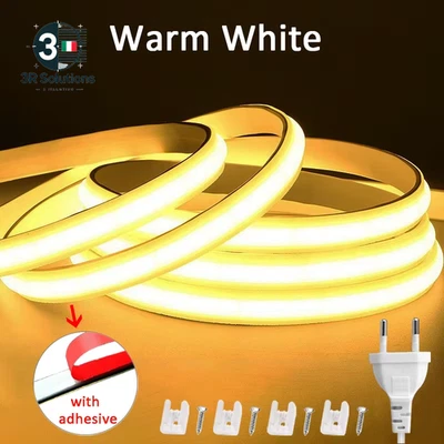 Striscia LED 220V Striscia LED COB Impermeabile Ad Alta Luminosità Nastro Flessi - Immagine 1 di 4