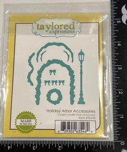 HTF Taylored Expressions Holiday Arbor Accessories Die Set TE698 Bow Light Pole - Picture 1 of 2