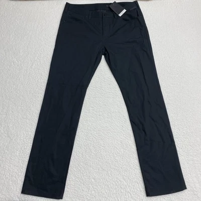 Calça jeans masculina 34 preta algodão orgânico lona ajuste reto equipamento alquimia - Imagem 1 de 4
