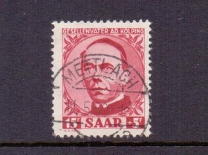 ALEMANIA-SAAR 1950 KOLPING 15f+5f LAGO SG286 USADO CAT £130 - Imagen 1 de 2