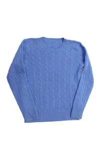 Polo Ralph Lauren Unisex Kids Cashmere Knit Pullover Sweater Top Blue Size S - Picture 1 of 4