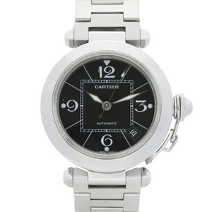 Cartier Pasha C Small Date Uhr Edelstahl Jungen schwarz W31076M7 - Bild 1 von 13