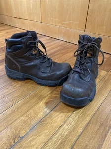 Wolverine Brown Leather Composite Toe Waterproof Work Boots Mens Size 11 M - Picture 1 of 24