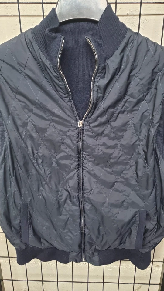 Chaleco Chaleco Ermenegildo Zegna Reversible Lana Cachemira Nylon Para Hombres L Cremallera Completa Foto 1 de 4