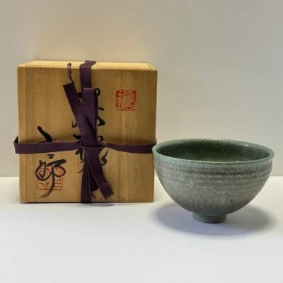 Japanes Tea Ceremony Chawan Tea Bowl Awaji ware w/box Chado Sado From Japan - Image 1 of 4