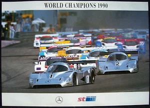 MERCEDES BENZ WORLD CHAMPIONS OFFICIAL SHOWROOM POSTER 1990 - Picture 1 of 1