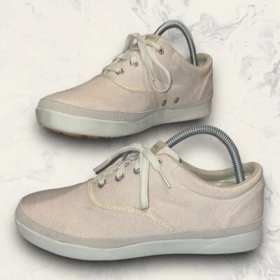 L.L. Bean слоновой кости холст шнурует вверх комфорт модные кроссовки обувь женский размер 8,5 - Изображение 1 из 4