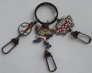 Team Looney Tunes Tazmanian Devil Schlüsselanhänger, Warner Bros 1998?, Metall, Baseball - Bild 1 von 2