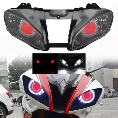 Front Headlight Assembled HID Projector Red Devil Eyes For Yamaha YZF-R6 08-2015 - Image 1 of 4