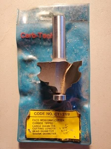Carb-Tech Face Molding Cutter Router Bit - CT1219 - Shank=1/2" Good Used - Picture 1 of 1
