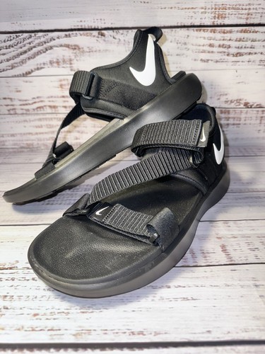 NIKE VISTA Sandali Slides DJ6606 001 Nero Bianco Uomo Taglia 12 Nuovi Senza Etichetta Scarpe Acqua