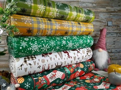 CANVAS Baumwollstoff 150cm  Weihnachtsstoffe Weihnachten Stoffe Meterware - Bild 1 von 2