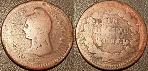 French Revolution - 1 Decime Refrappage From 2 Decimas Year 5 A, Paris F.128/1 - Picture 1 of 2