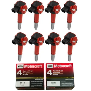 Motorcraft Platinum Spark Plug & High Performance Ignition Coil For Ford 5.0L V8 - Picture 1 of 6