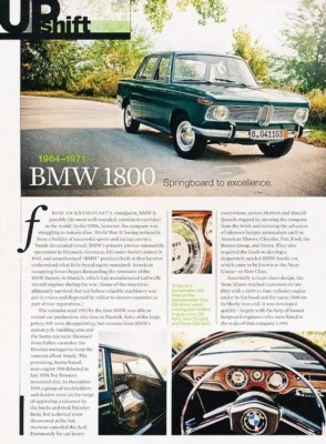 BMW 1800 1965 1966 19767 1968 Original Car Review Report Print Article J927 Foto 1 de 2