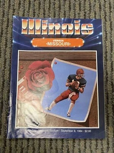 1984 Illinois Vs Missouri Football Program Illini Tigers Vintage - Picture 1 of 1