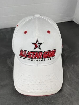 White NBA All Star Game Houston Texas 2006 Strapback Hat Cap Reebok distressed - Imagem 1 de 4