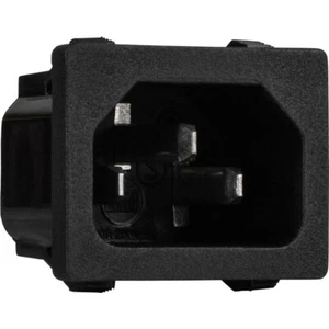 IEC C14 AC Power Jack Inlet Outlet Snap-In Chassis Panel Mount - Picture 1 of 2