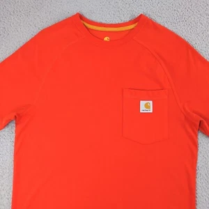Carhartt Mens Force T Shirt Mens Small Red Relaxed Fit Midweight SS Pocket Tee - Picture 1 of 23