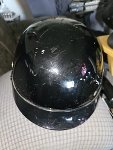 Size XL Extra Large DOT CS Cruiser Half Shell ? Motorcycle Helmet Black - Picture 1 of 11