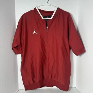 Jordan Short Sleeve Coach Football Jacket Team Crimson Red White CV5858-613 Med - Picture 1 of 5