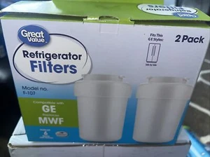 Great Value Two Refrigerator Filters Fits GE MWF & Kenmore - Picture 1 of 3