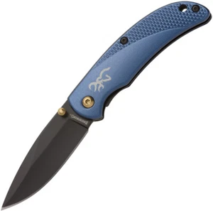 Browning Prism 3 Linerlock Blue Aluminum Folding 7Cr17MoV Drop Point Knife 0341 - Picture 1 of 1