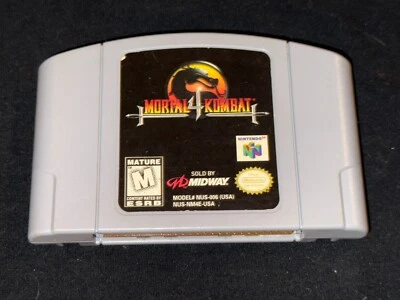 Mortal Kombat 4 (Nintendo 64, 1998) Cleaned / Tested / Authentic - N64 - Image 1 of 4