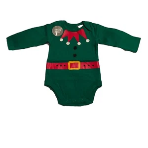 Children’s Place Green Elf Christmas Bodysuit Choose Size 0-3 Months NWT - Picture 1 of 6