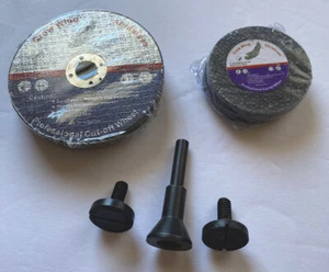✅2” & 3” Stainless Metal Cut Off Wheels With 3pc 1/4” Mandrel set arbor Shank✅ - Picture 1 of 12
