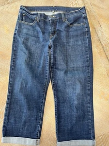 Levi's Straus Cropped Jeans Size 29 Stretch Mid Rise Waist 34” inseam 21” - Picture 1 of 7