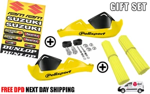 Suzuki PE250 80-82 Motorcycle Neon Yellow Handguards Gift Set - Picture 1 of 1
