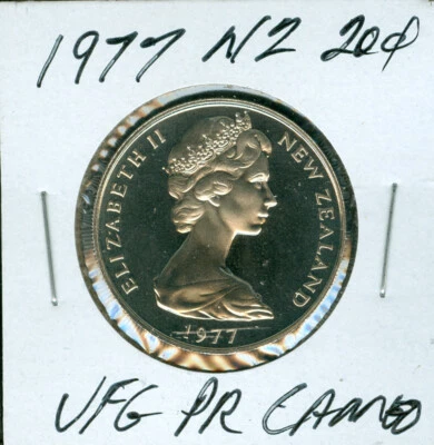 Nueva Zelanda 1977 20 centavos ultra mejor calidad prueba camafeo envío $3,99 Nueva Zelanda Foto 1 de 2