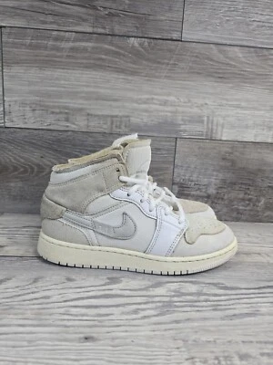 Nike Air Jordan 1 Mid SE Craft Boys Size 4Y Athletic Shoes Sneakers FB9142-120 - Image 1 of 4