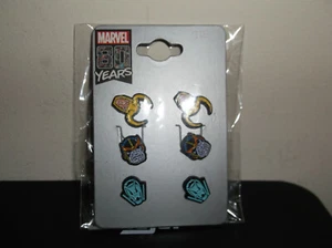 BRAND NEW Marvel 80 Years Avengers Stud Earrings Loki Thanos & ULTRON 3 Pack - Picture 1 of 2