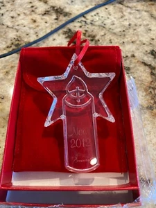 Baccarat Annual Christmas Ornament 2012, NIB, Clear Crystal, Candle - Picture 1 of 5