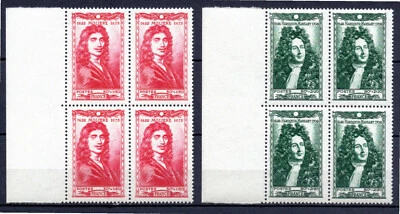 France 1944 Famous Frenchmen, Sc B179/84 VF MNH, SG 824/29, blocks of 4 - Image 1 of 4