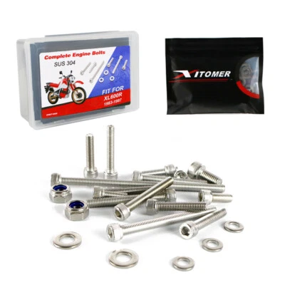152 peças parafuso de motor de aço inoxidável e porca de parafuso serve para Honda XL600R 1983-1987 - Imagem 1 de 4