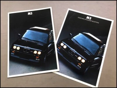 1987 1988 BMW M3 Original Car Sales Brochure Catalog and Color Paint Folder Foto 1 de 4