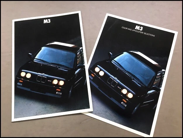 1987 1988 BMW M3 Original Car Sales Brochure Catalog and Color Paint Folder Foto 1 de 4