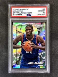 2014-15 Panini Prizm #33 Joel Embiid SP Variation Silver Prizm RC Rookie PSA 10 - Picture 1 of 2