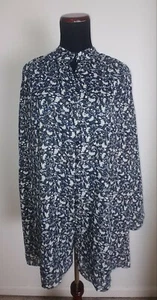 Boohoo Romper Womens US 8/UK 12 high neck Black Rose Floral long sleeve - Picture 1 of 5