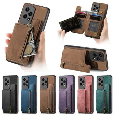 Zipper Wallet Phone Case For Samsung S25 S24 S23 S22 A17 A36 A56 A14 A54 A15 A16 - Image 1 of 4