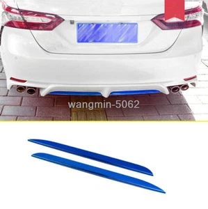 Blue stainless rear bumper rear lip cover trim 2Pcs For Toyota Camry 2018 2019 - Picture 1 of 1