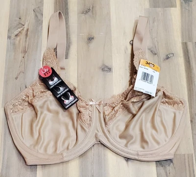 Lilyette by Bali Women's Bras Body - Body Beige Lace Minimizer 0428 Bra Sze 34DD - Image 1 of 4