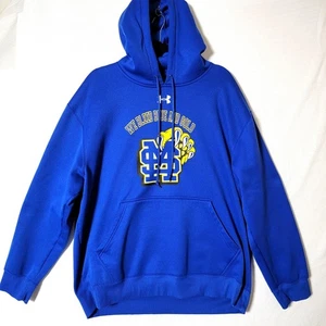 Under Armour Hoodie Mens Sz XL Long Sleeve We Bleed Blue & Gold Logo Fall Sports - Picture 1 of 10
