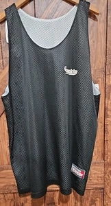 Vtg Franklin Sports Adult Mens XL Reversible Mesh Jersey Black White - Picture 1 of 6