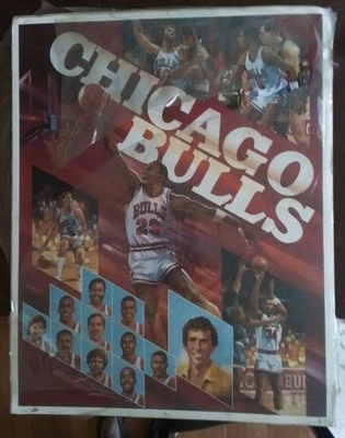 1987 Michael Jordan Chicago Bulls Team Poster, 22 x 28, Rare. - Image 1 of 2