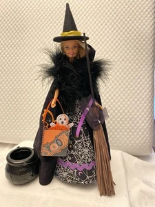 Bambola moda strega Barbie Halloween quercia vestiti e cappello fatti a mano - Foto 1 di 6
