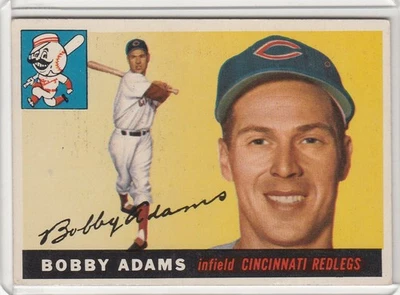 PD: 1955 Topps Baseball Card #178 Bobby Adams Cincinnati Reds - Ex - Image 1 of 2